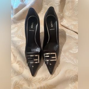 Fendi brown heels size 37